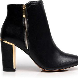 DUNION Women's Fashion Boot Wedding Party Wearing Stylish Shiny Ankle Booties